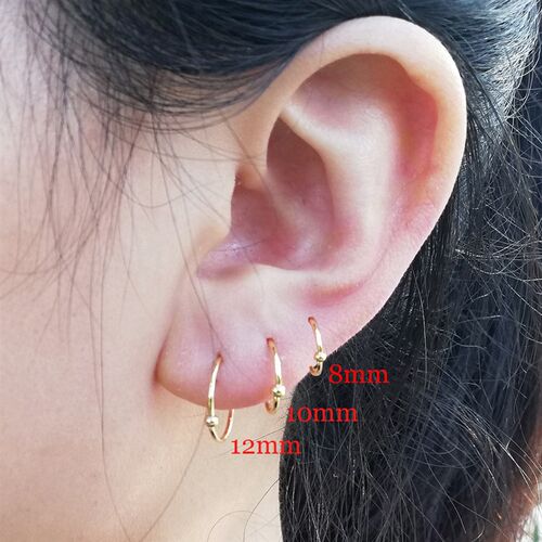 极速2PCS /Pack Surgical Stexel Captive Bead Ring Ear Hoop No
