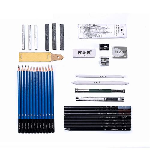 极速40pcse Professional Art Pencil Set Graphite Sketch Penci