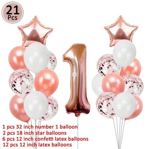 新品1st Happy Birthday Balloon Set EMy First Party Decoratio