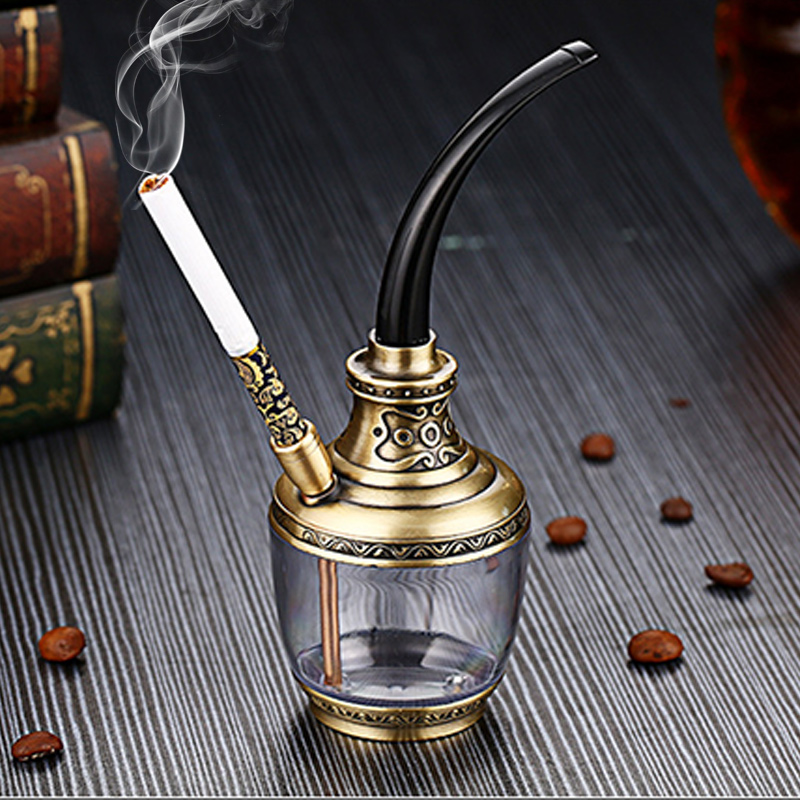 极速水烟筒水g烟斗全套装两用玻璃烟锅老式水烟壶烟丝烟袋过滤烟