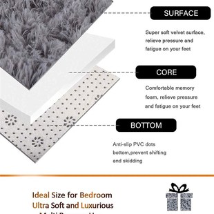 极速ick Round Rug Carpets fory Kid Room Plush Decora Pile Ru