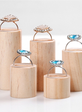 极速5 aPcs Wooden Ring Jewelry Display Rack Organizer Stand