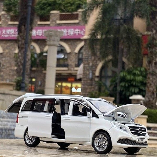 极速1:32 Benz V260 Businesvs Nanny Car Alloy Car Model Sound