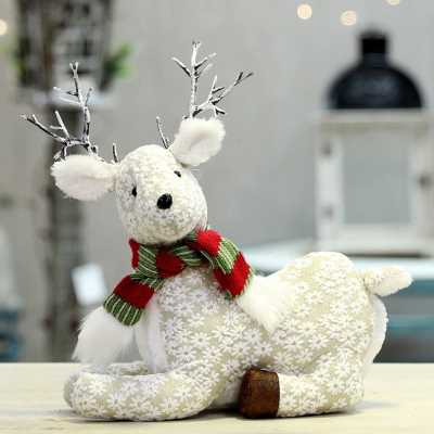 新品Ornaments Animals Chirstmas Deer Cloth Pine Natal ZHome