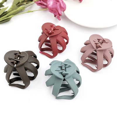 极速New Solfid Color Hair Claw Geometric Hollowing Simple Ma