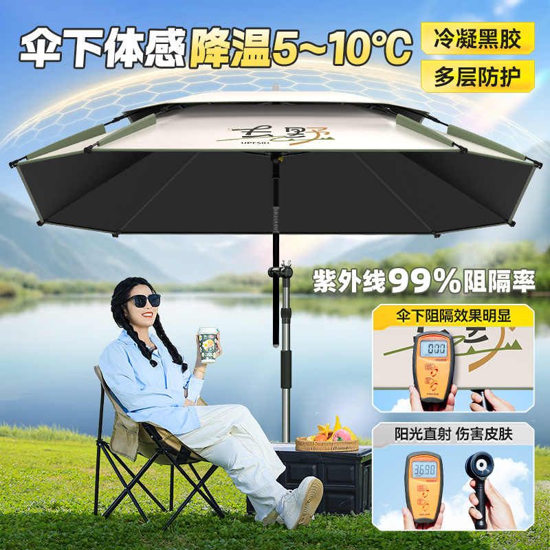 渔之源户外遮阳伞便携式庭院伞摆摊专用雨伞可折叠沙滩露营太阳伞图片