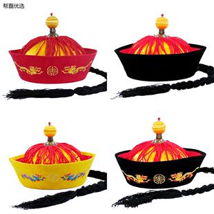 清朝戏剧宫廷舞台表演道具帽子皇帝帽太监帽阿哥帽乌纱帽地主帽