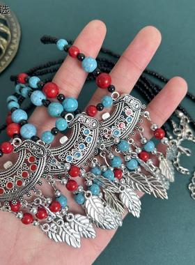 复古民族风流苏额饰异域