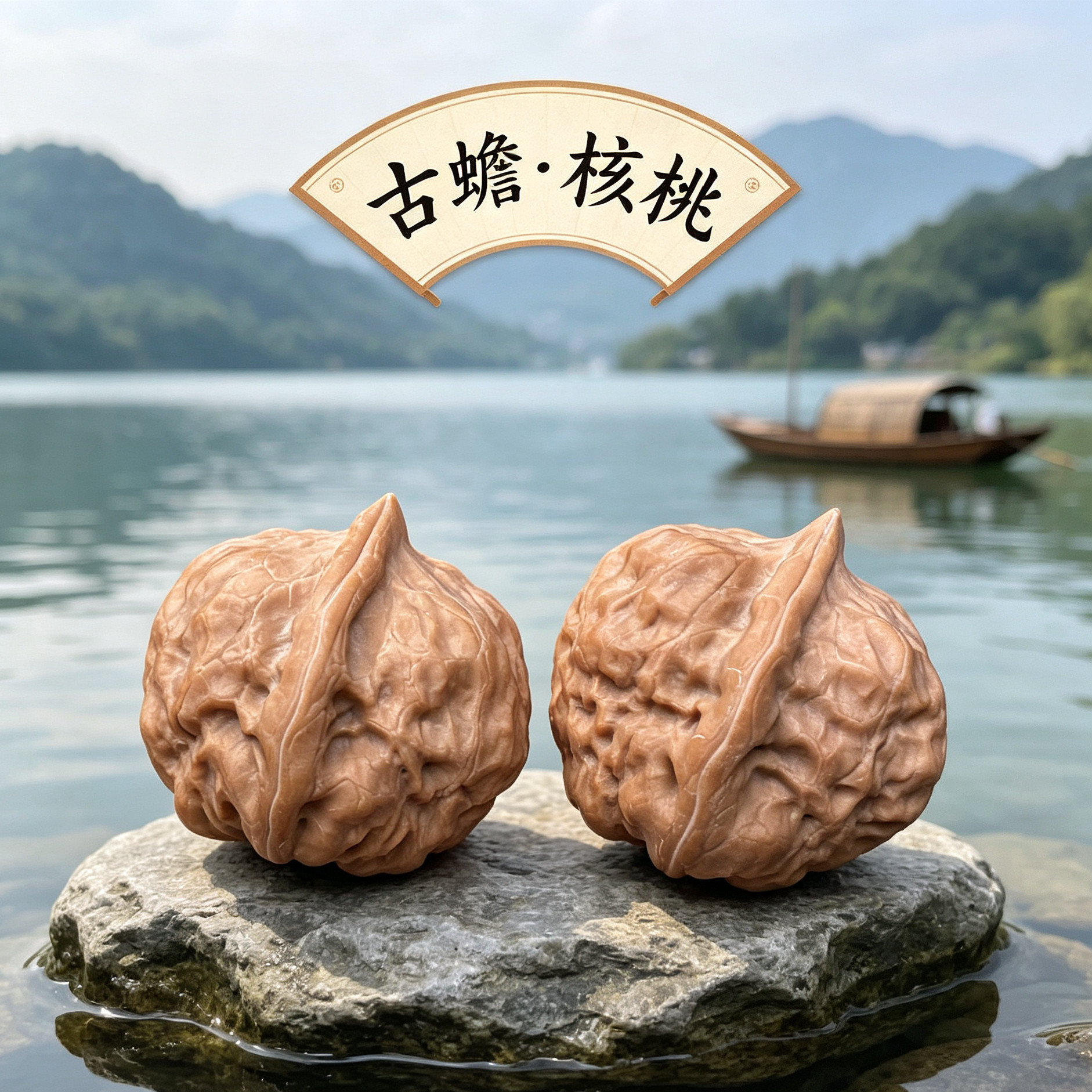 山中玉精品文玩核桃古蟾核桃高油高密高质量把玩盘玩收藏级手把件