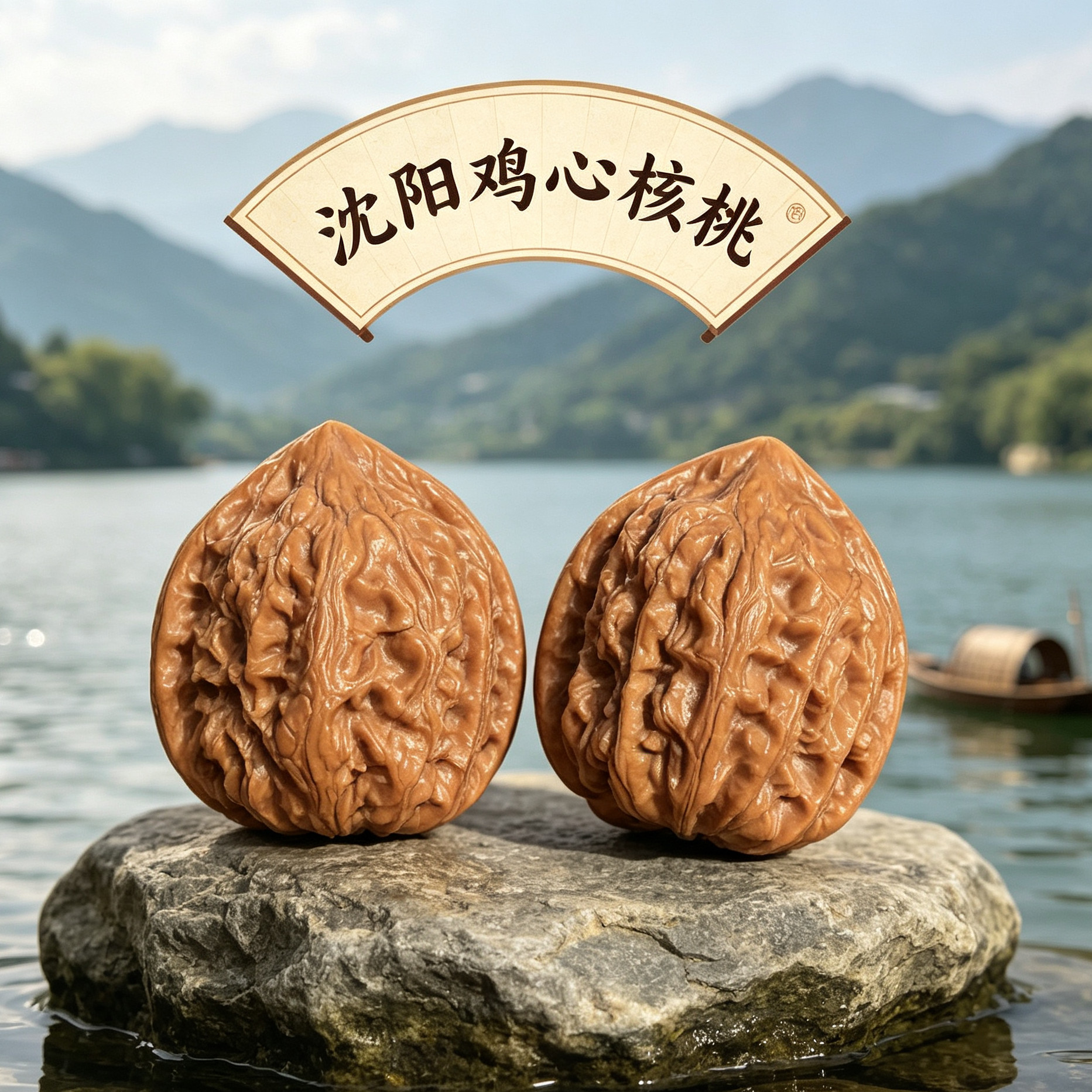 山中玉精品沈阳鸡心核桃文玩核桃高油高密高质量把玩盘玩收藏把件