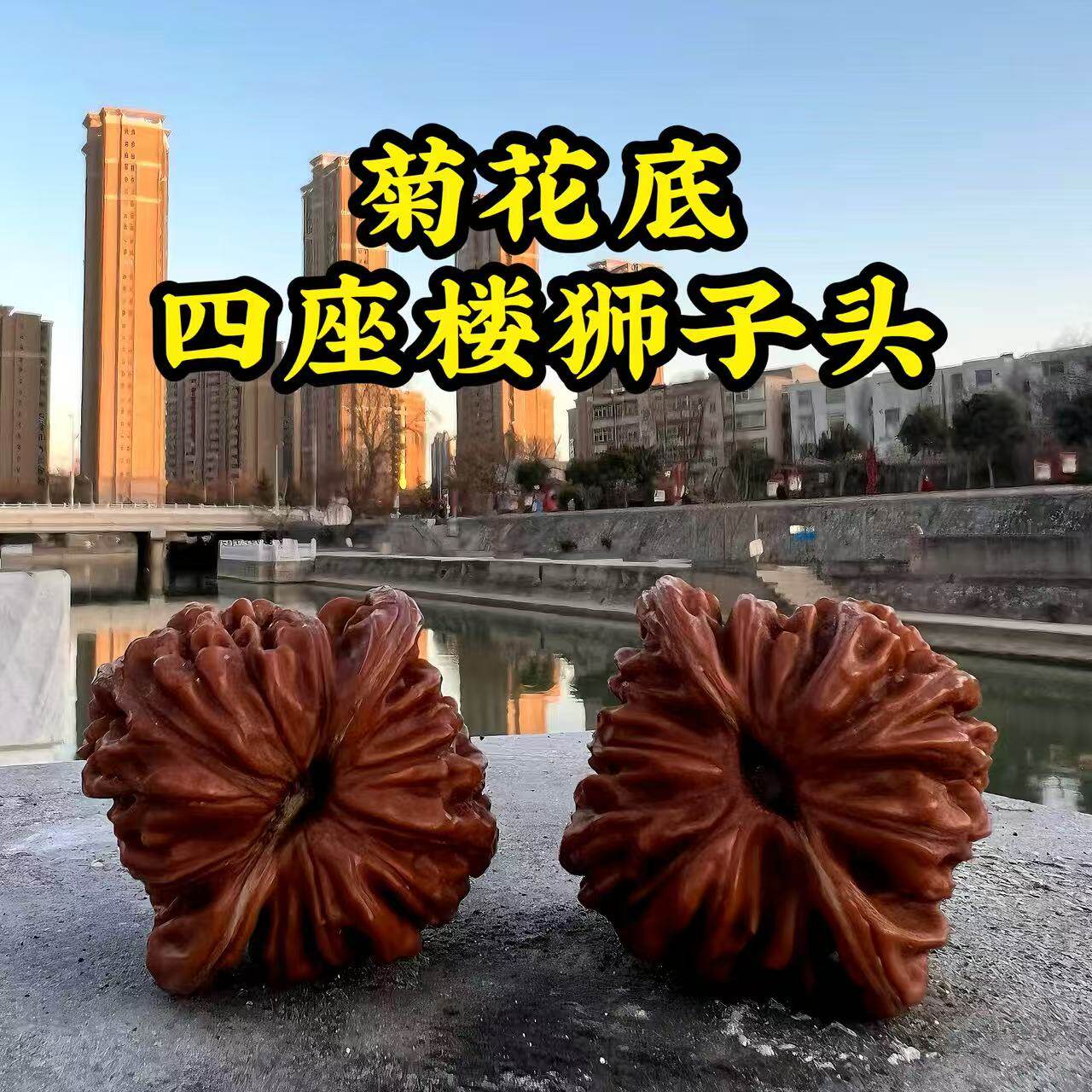 真核桃文玩四座楼狮子头老树天然野生男女把玩精品配对手把件收藏