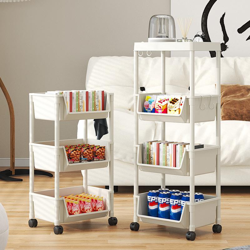 可移动书架置物架学生儿童玩具收纳架多层宿舍家用小推车带轮落地