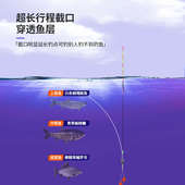 9目全目加粗内中空大目距高亮超长行程钓翘嘴鲢鳙流氓大物