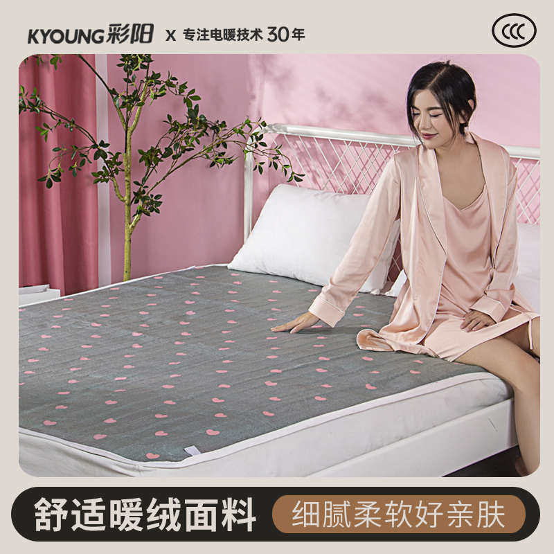 彩阳电热毯单人双人电褥子调温家用安全学生宿舍加大加热毯电暖毯