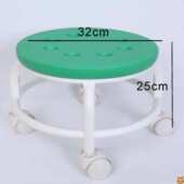 矮凳家用万向轮小凳子带滑轮圆凳美缝擦地凳儿童学步凳耐用折叠