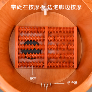 木风泡脚桶木桶加热恒温过小腿按摩足浴洗脚木盆家用全自动木质盆