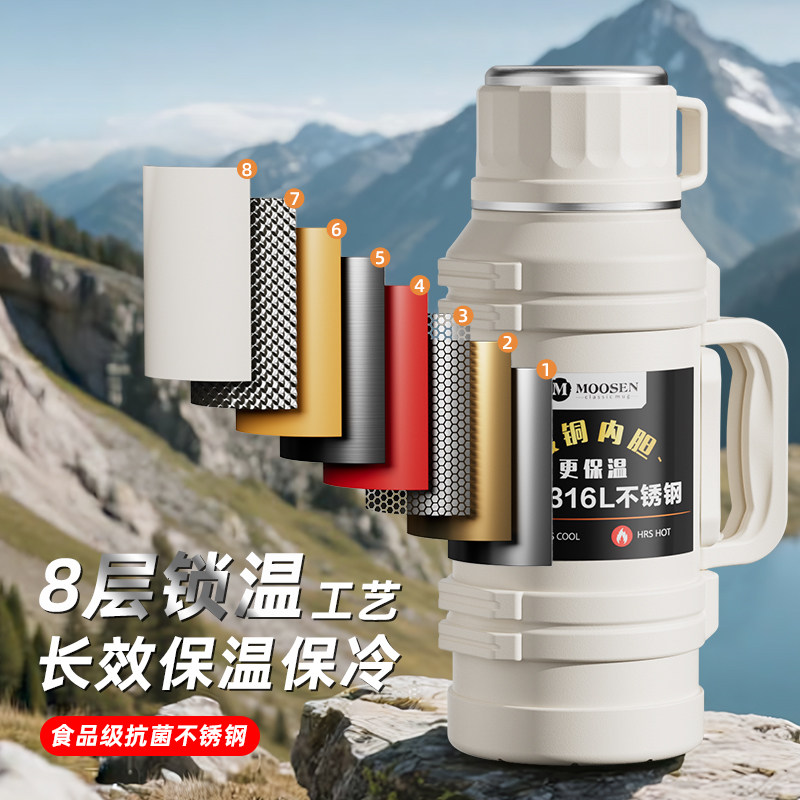 保温杯保温壶大容量2025ml车载户外家用学生热水瓶大水壶外出长效