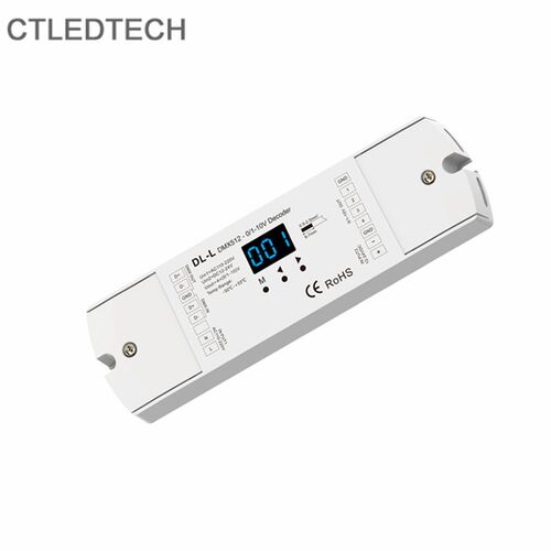 新品 DMX512转0-10V DMX转1-10V模拟信号转换器 4路输出 支持RDM