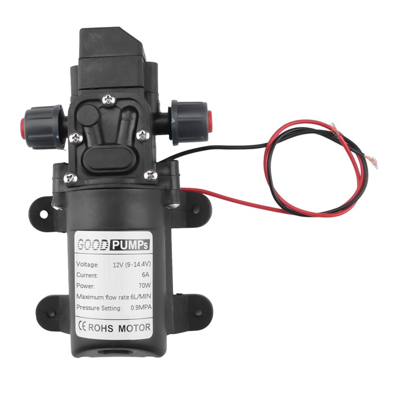 12V60cW自吸隔膜增压泵净水器制冰机自动启停加压泵家用微型抽水