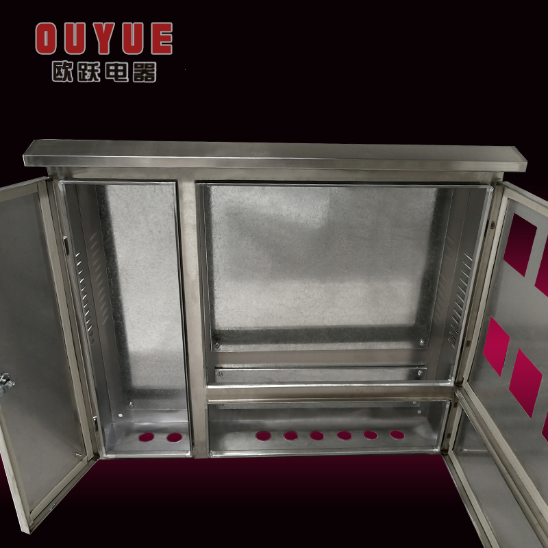 不锈钢电表箱三开门配m电箱计量电控布线箱柜730x980x160防雨10户