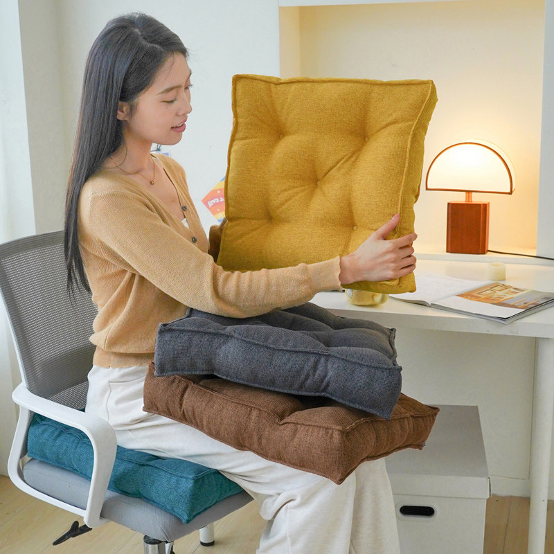 加厚菱格纹椅垫办公室久坐椅子坐垫保暖棉质方形座垫,居家布艺,椅垫,淘宝优惠券,粉丝福利购,淘宝优惠卷