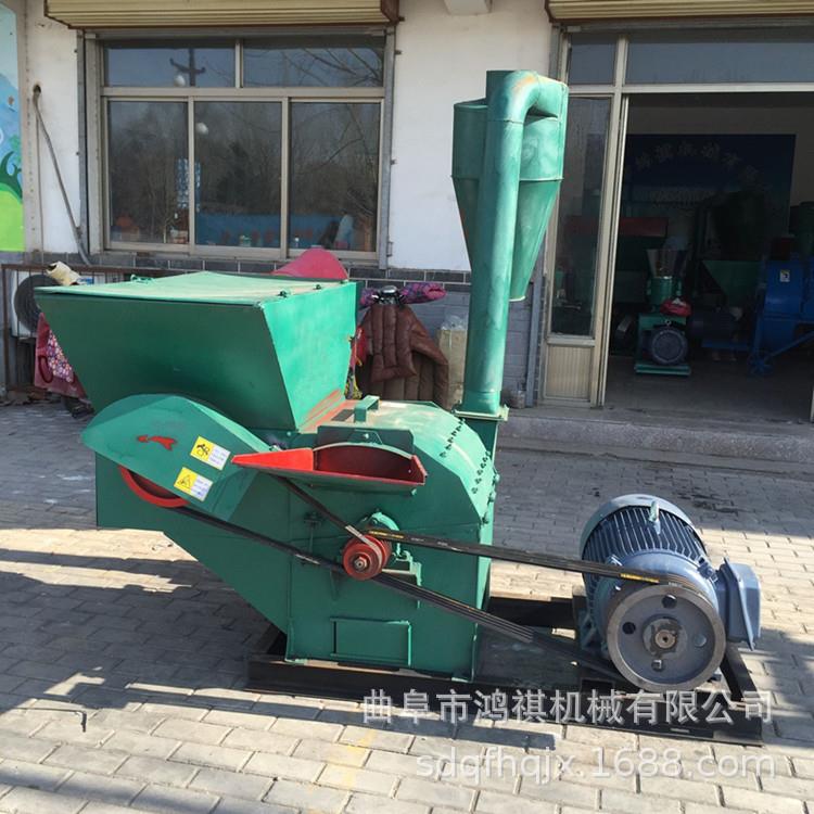 安庆大型秸秆粉碎机花生秧草粉机地瓜秧粉碎机沙克龙除尘粉碎机
