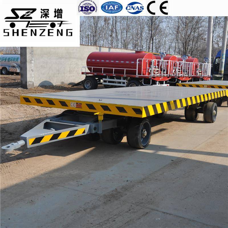 0吨低平板重型平板运输拖车可转向全挂拖车厂内中专转运拖车