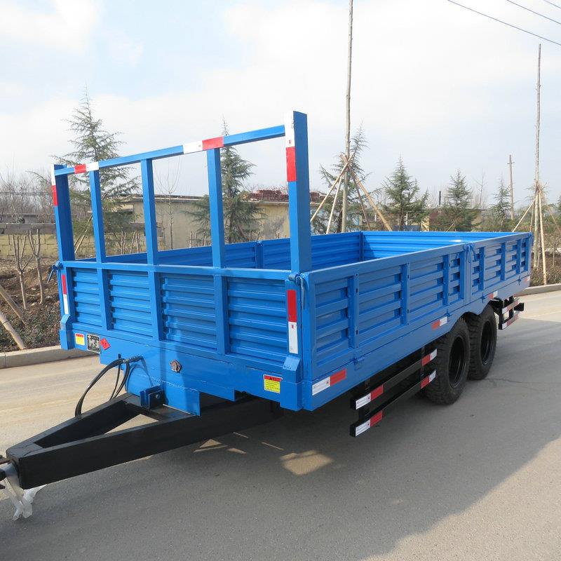 厂家供应5吨农用自卸拖车装卸液压拖车半挂式平板拖车