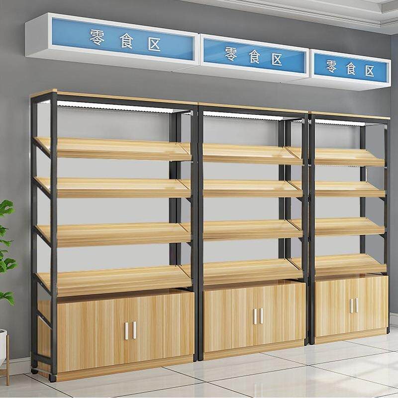 超市斜面货架展示架水果店蔬菜多层置物架红酒饮料产品展示柜货架