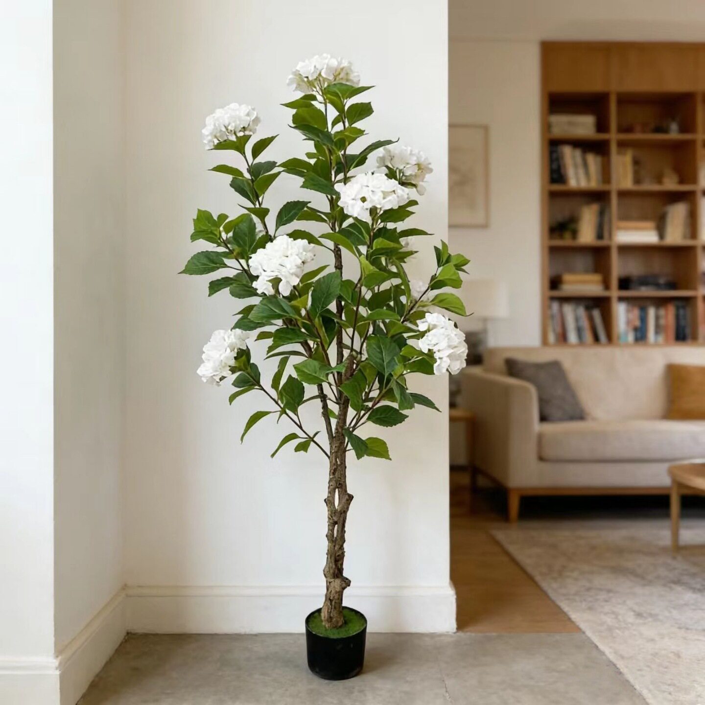 仿真绣球花树假绿植绣球花盆栽家居装饰落地婚庆布置植物厂家批发图片