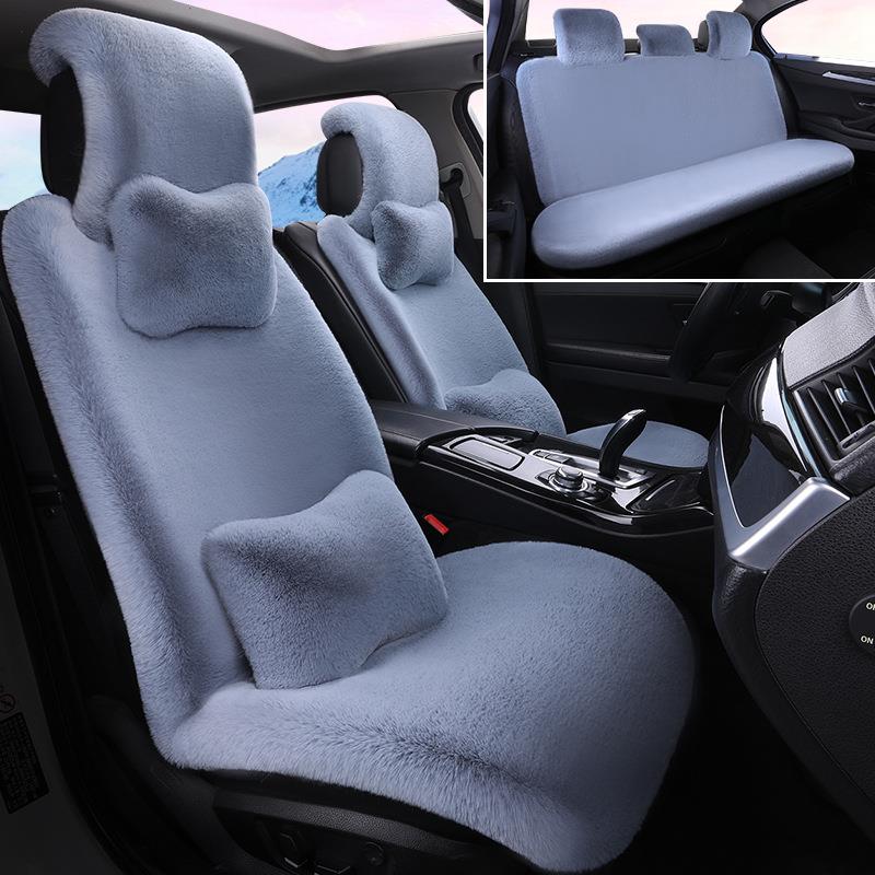 汽车坐垫冬季兔毛绒时尚小蛮腰短毛绒冬天加厚保暖毛垫通用座垫