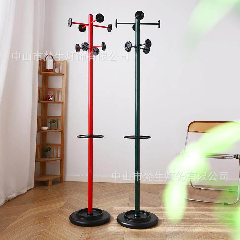 中古简约卧室玄关落地艺术雨伞收纳挂衣架软装小众设计立式衣帽架