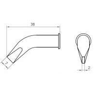 德国weller LHT系列150W烙铁头LHTEX凿形用于WSP150焊笔烙铁咀