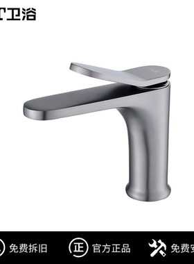 T&T卫浴轻奢枪灰色台上盆洗脸盆全铜面盆水龙头洗手台盆龙头13010