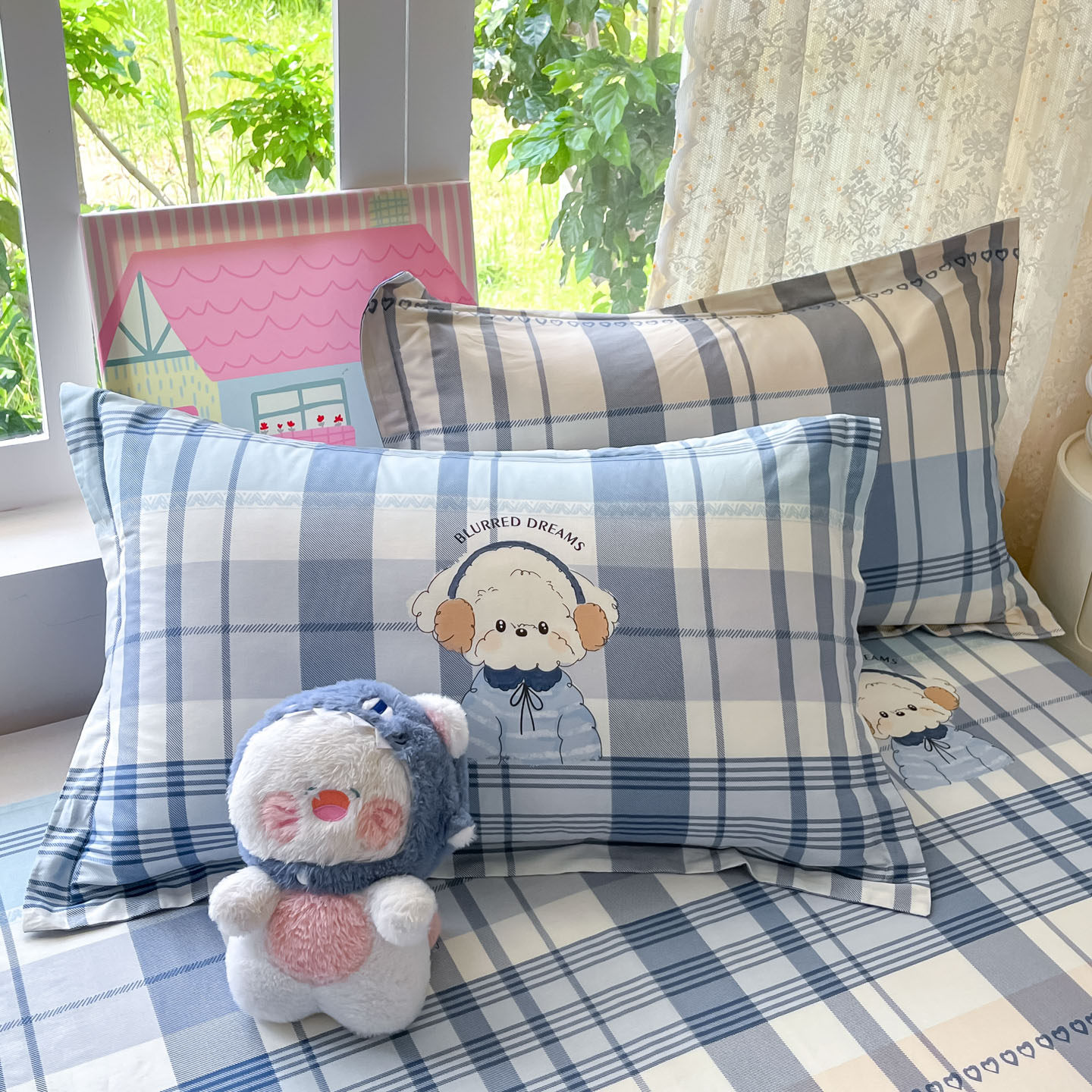 纯棉卡通卡爱枕套一对装40支全棉枕芯套可机洗学生枕头套四季通用