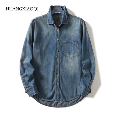 HuangxiaoqiCowboy翻领牛仔衬衫