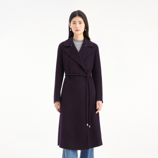 珂莱商场同款2025秋冬季新款女装气质通勤羊毛羊绒双面呢大衣外套