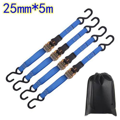 宁波索具厂供应25MM箱包收紧绳 束口袋包装S钩 涤纶行李绑带