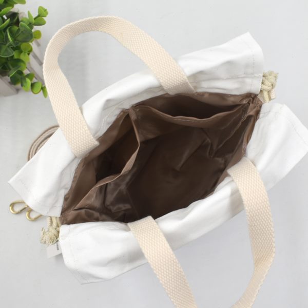 帆布包包女时尚新款斜挎包布艺小包抽绳水桶包手提包手拎小布包袋