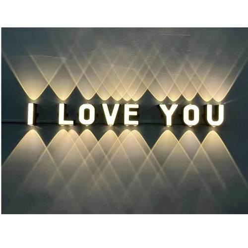 北欧风客厅现代简约壁灯LED户外庭院灯0-10数字字母防水室外壁灯