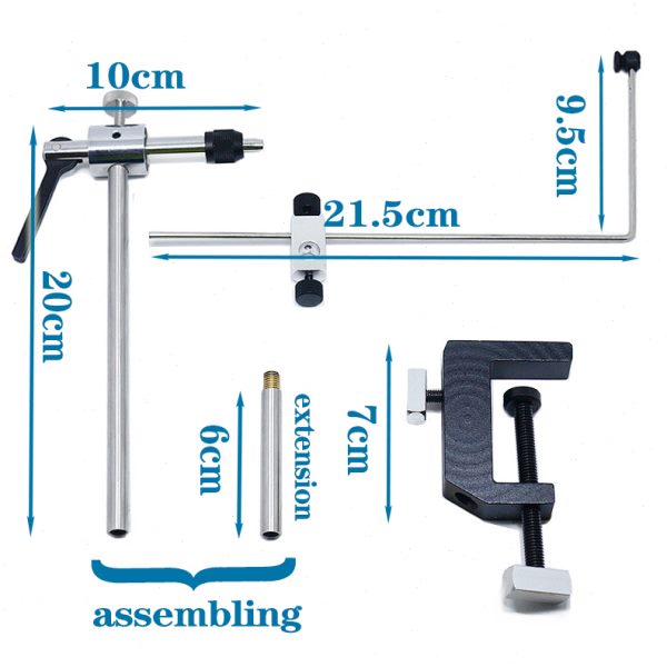 飞蝇钩绑制台 绑钩钳 双轴承可旋转 飞蝇绑制工具 进阶中档夹钩台