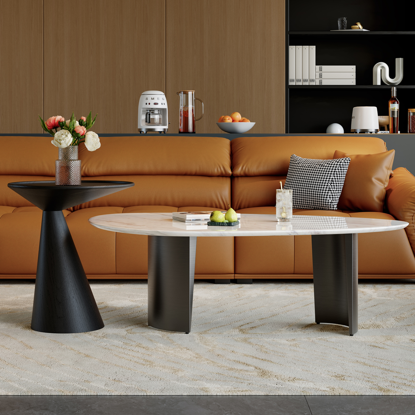 意式轻奢纯天然奢石茶几