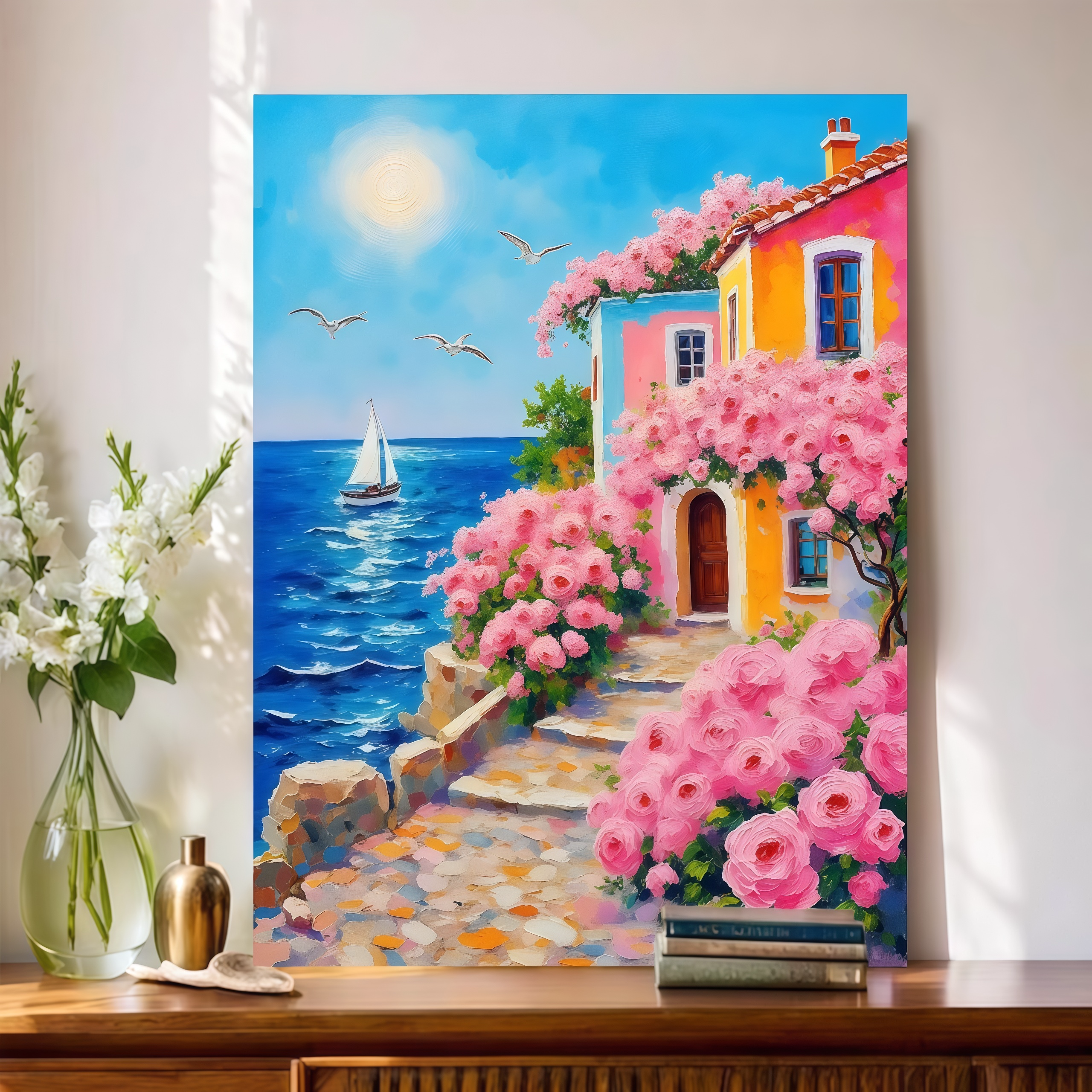 海畔花阁数字油画diy手工填色
