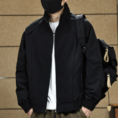 【秋季美式立领夹克外套男士】