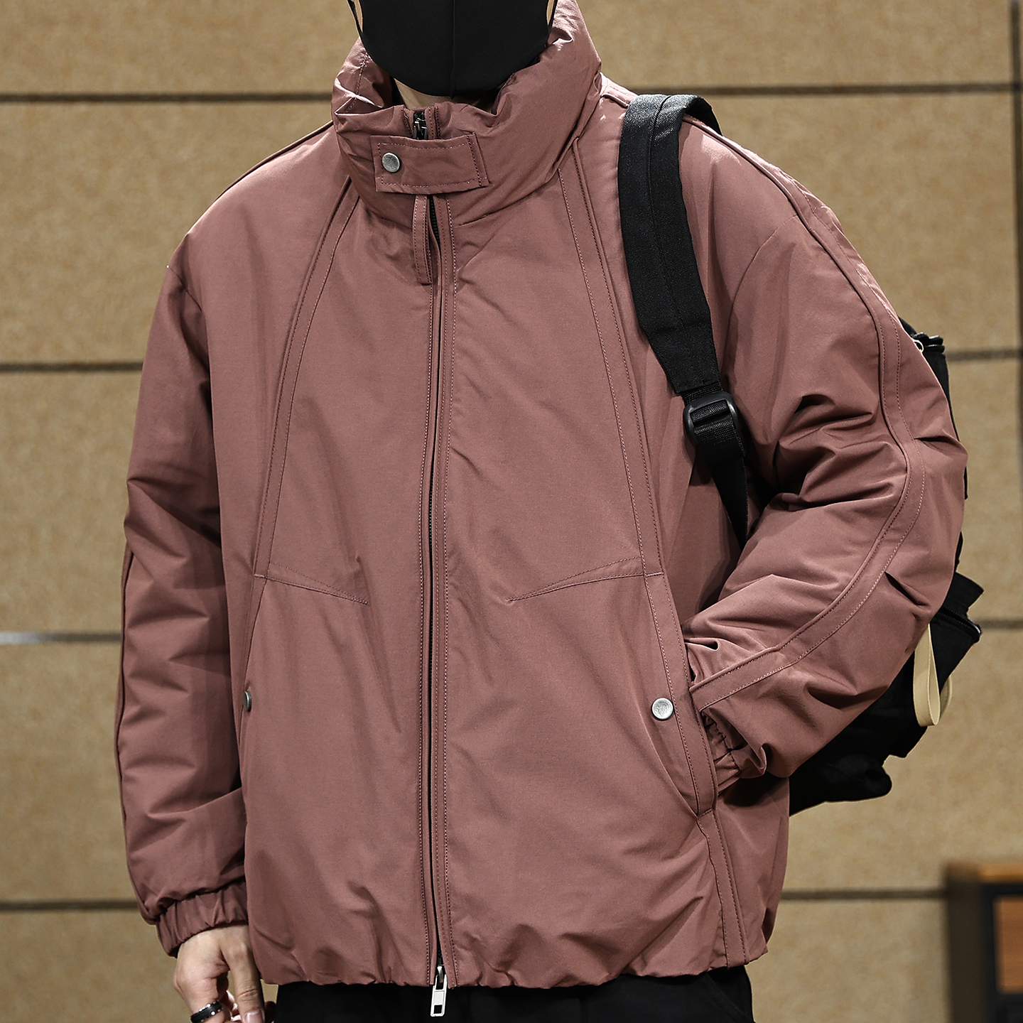 【90鸭绒美式立领羽绒服男士】