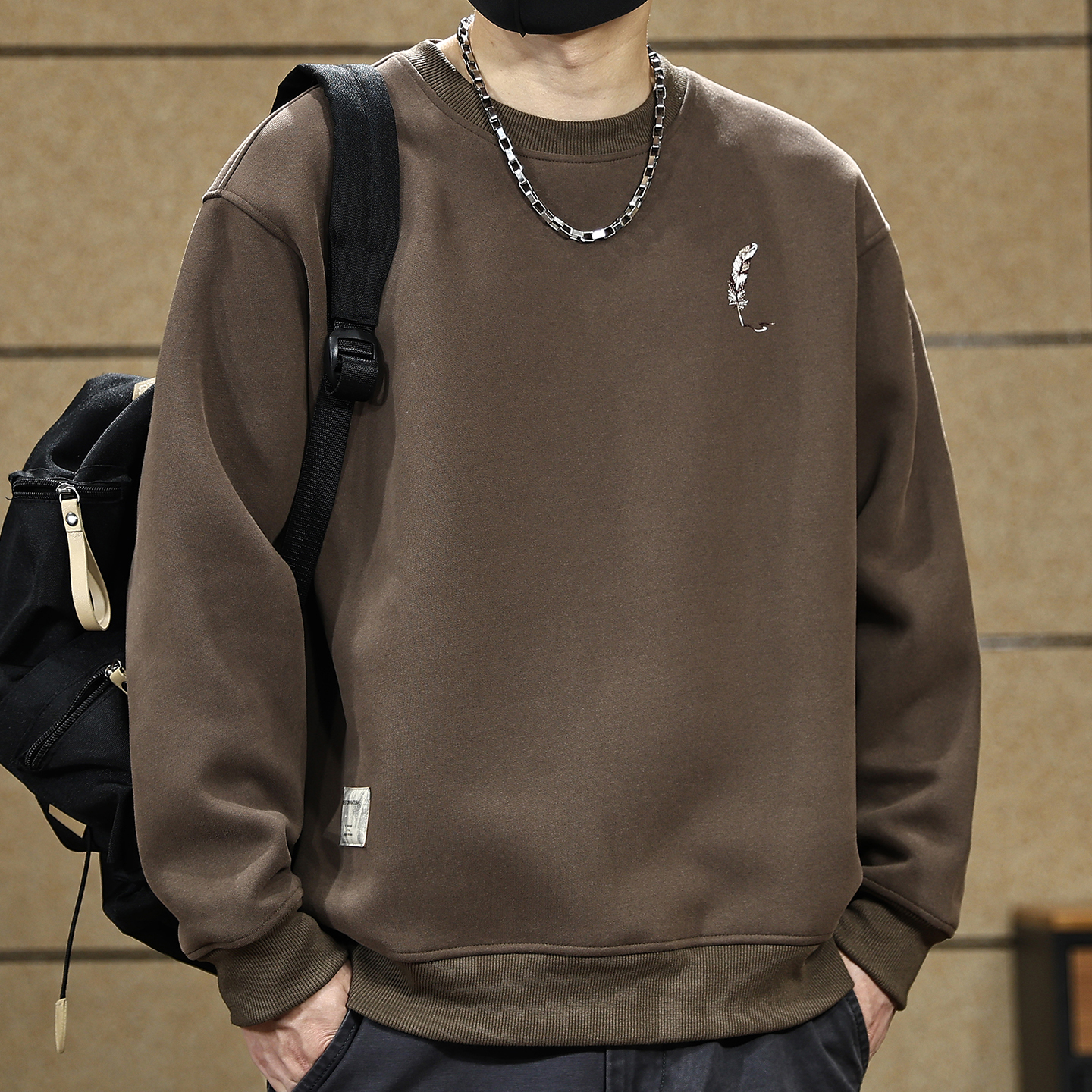 【春秋季重磅刺绣圆领卫衣】