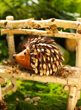 极速幼儿园森系小刺猬动物造景摆件户外庭院草坪自然田.园装饰可