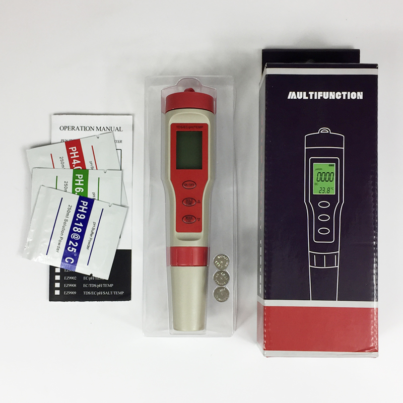 极速tds水质测试笔EC电导率ph值酸G碱度水温高精度检测仪器工具背