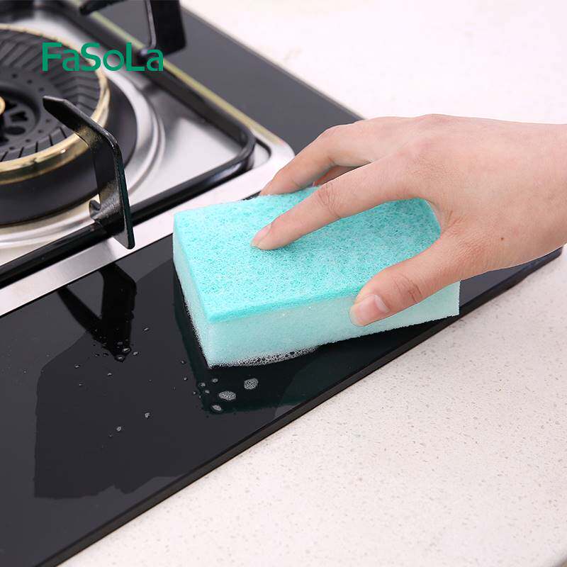 极速日本a厨房用品用具洗碗海绵擦不沾油清洁去污百洁布强力刷锅 - 豪祥优选店出品