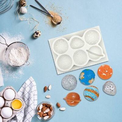 极速Planet Shape Jelly Molds SilCicone Mould Cake Decorating
